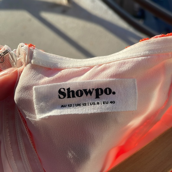 Showpo strapless jacquard midi dress with slit - Picture 5 of 6